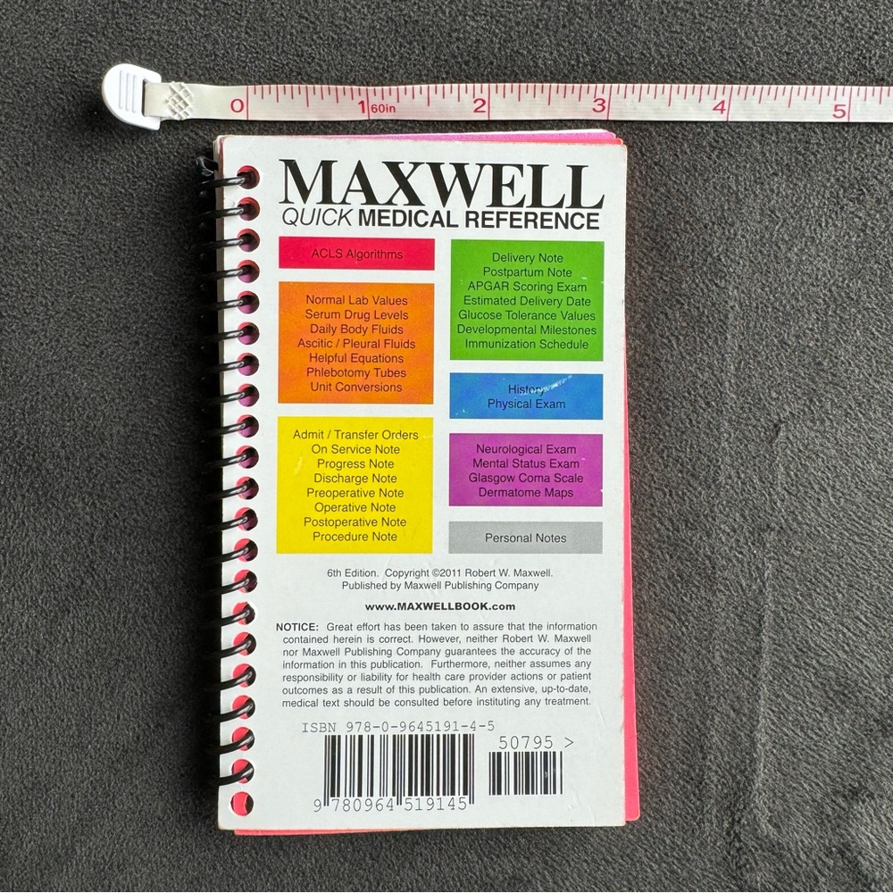 Maxwell quick medical reference